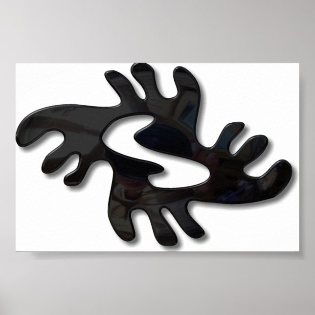 Pôster Adinkra-negro brilhante da paz (Frente)