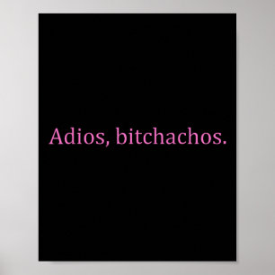 Poster Adios Achos Pink Text Engraçado Cinco De Mayo Para
