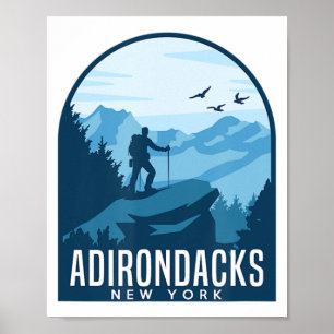 Poster Adirondack Mountain Escalando Ad