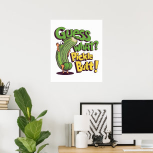 Poster Adivinha? Bunda de Pepino! Pepino Engraçado
