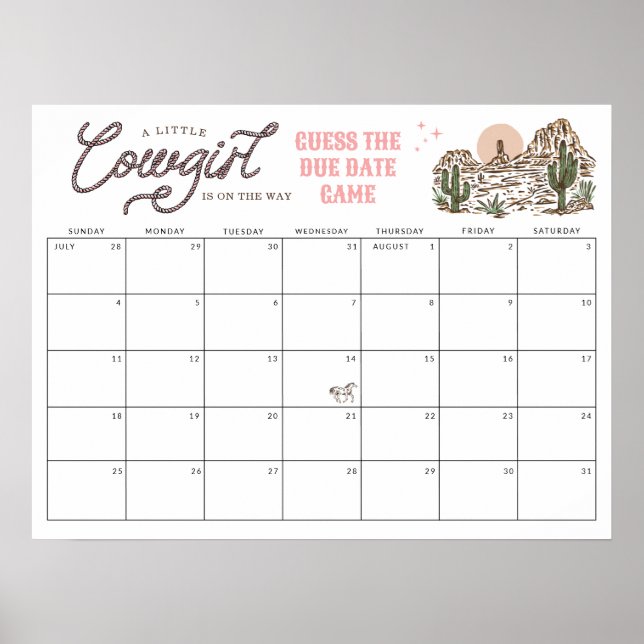 Poster Adivinha o Chá de fraldas da Garota do Vencimento (Frente)