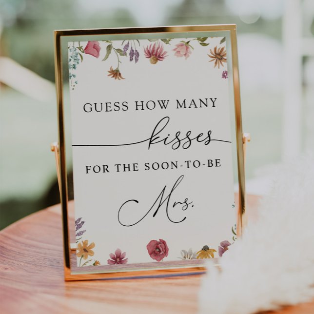 Poster Adivinha quantos beijos para a futura Sra. (Criador carregado)