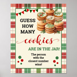 Poster Adivinha Quantos Cookies Jogam Xadrez de Natal