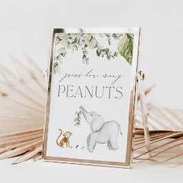 Poster Adivinha Quantos Sinais de Jogo de Chá de fraldas 