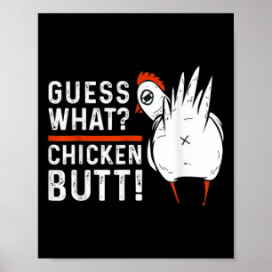 Poster Adivinhação Engraçada Bunda de Frango! Camiseta Br