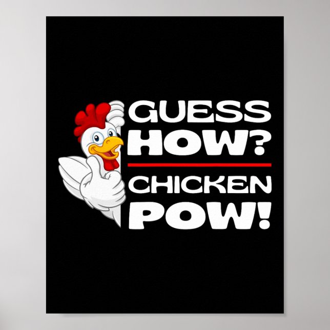 Poster Adivinhe Como o Frango é Engraçado Piadas de Frang (Frente)