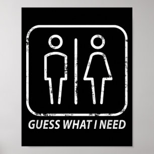 Poster Adivinhe o que precisa de design de humor de banhe