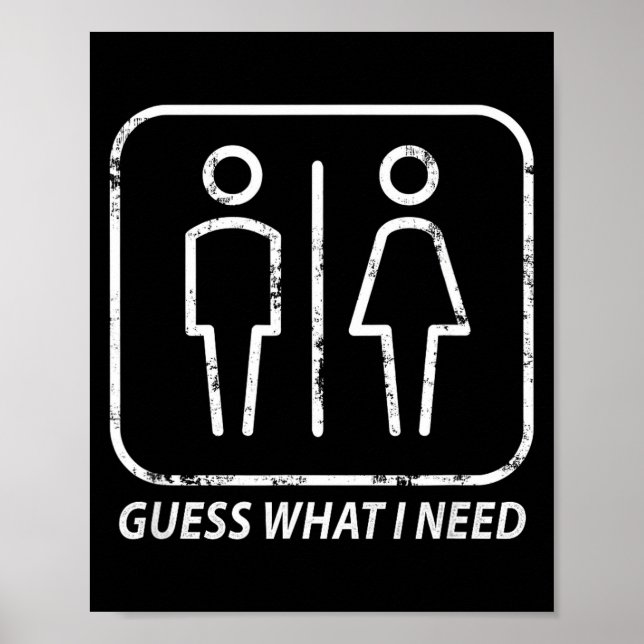Poster Adivinhe o que precisa de design de humor de banhe (Frente)