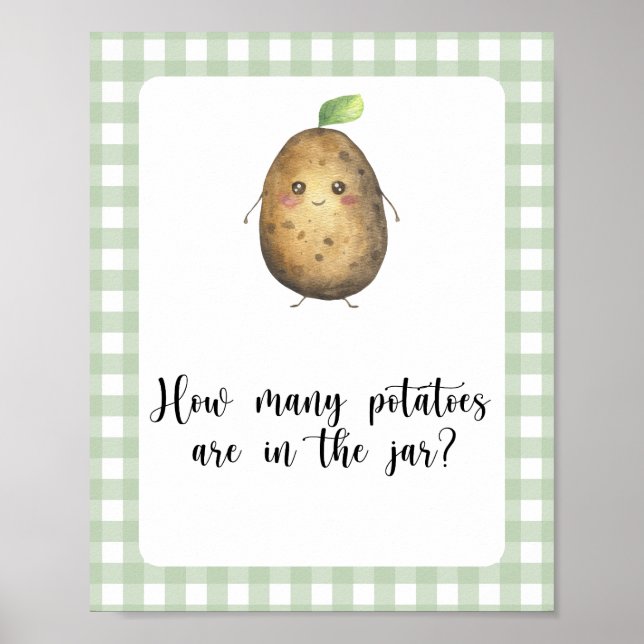 Poster Adivinhe quantas batatas estão no jarro (Frente)