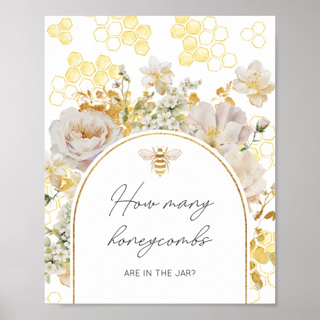 Poster Adivinhe quantos favos de mel estão na jarra (Frente)