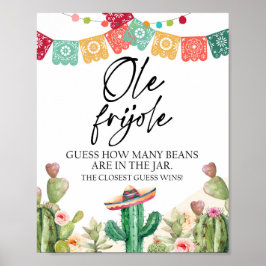 Poster Adivinhe Quantos Feijões Jogo de Chuveiro Ole Frij