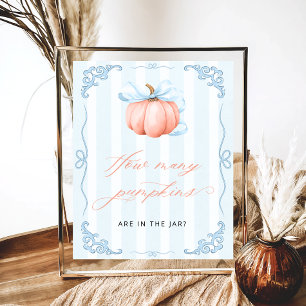 Poster Adivinhe Quantos Pumpkins Arco Azul