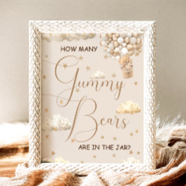 Poster Adivinhe Quantos Ursinhos de Goma no Chá de Bebê J