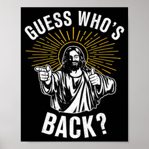 Poster Adivinhe Quem Está de Volta_ Cristão Jesus Feliz P