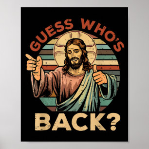Poster Adivinhe Quem Está de Volta_ Cristão Jesus Versícu