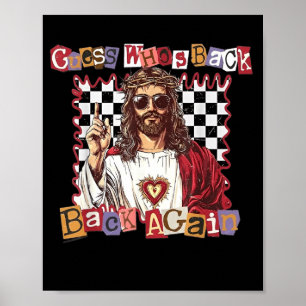 Poster Adivinhe Quem Está de Volta Novamente Jesus Cristã