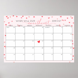 Poster Adivinhem a data de vencimento pequeno Chá de fral