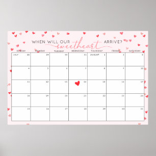 Poster Adivinhem a data de vencimento pequeno Chá de fral