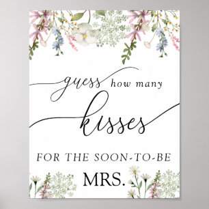 Poster Adivinhem Quantos Beijos Flor Selvagem Chic