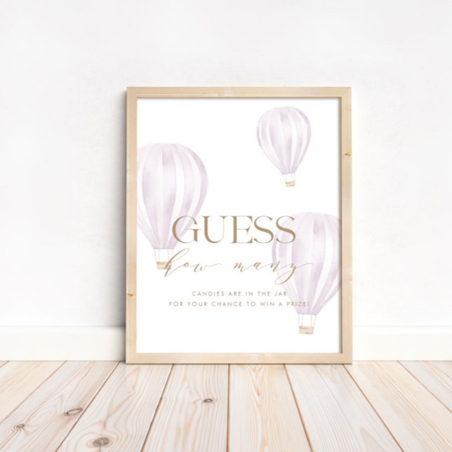 Poster Adivinhem Quantos Chás de fraldas Sinais de Jogo R (Criador carregado)