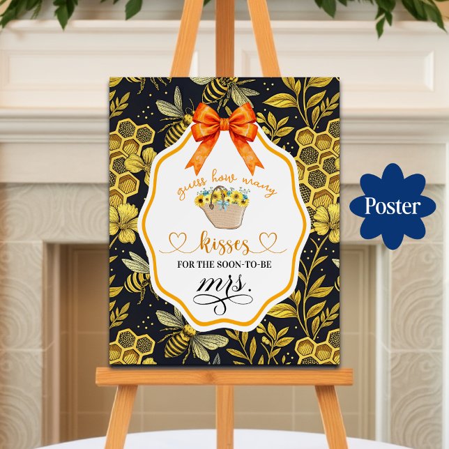 Poster Adivinhem Quantos Jogo De Chá de panela De Beijos (Criador carregado)