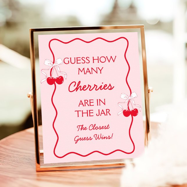 Poster Adivinhem Quantos Jogos de Chá de fraldas de Cerej (Criador carregado)