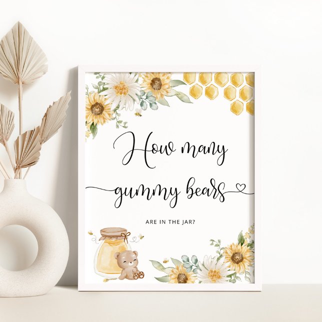 Poster Adivinhem quantos ursos brilhantes estão no pote (Criador carregado)