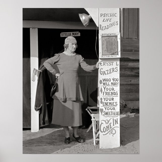Pôster Adivinho, 1938. Foto Antiga (Frente)