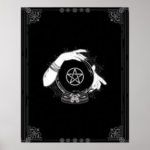 Poster Adivinho Místico Negro Bola de Cristal Mística