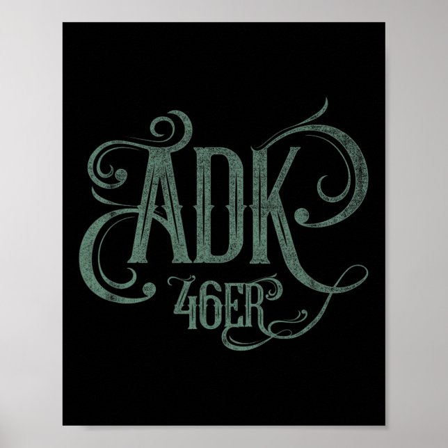Poster Adk 46er - Adirondack Mountains High Peaks  (Frente)