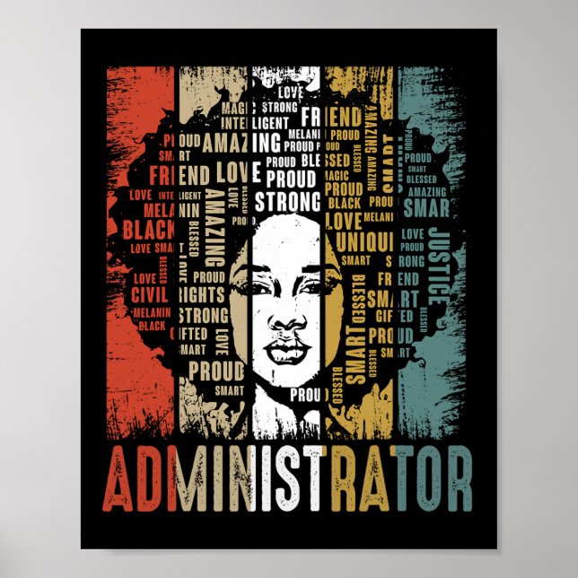 Poster Administrador Afro-Americano de História Negra (Frente)