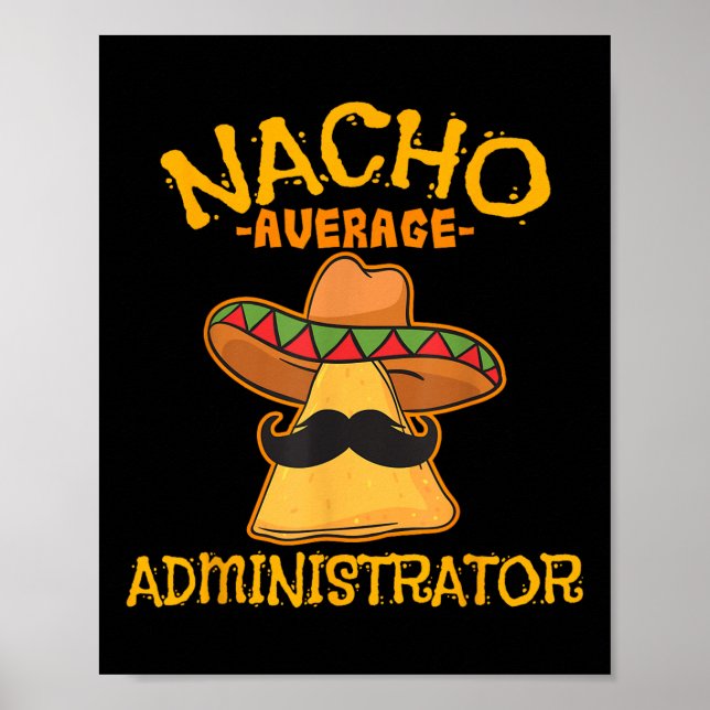 Poster Administrador Médio de Nacho Cinco de Mayo (Frente)