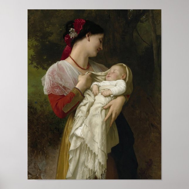 Poster Admiração Maternelle - William-Adolphe Bouguereau (Frente)