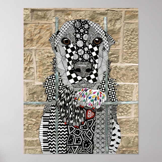 Poster Adoção De Cães Para Proteção De Animais (Frente)