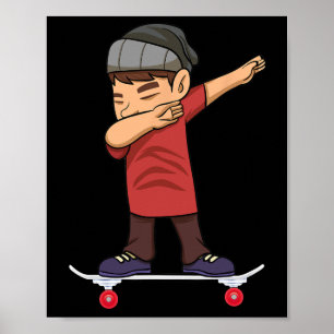 Poster Adolescente de skate em skate Gift para skatista