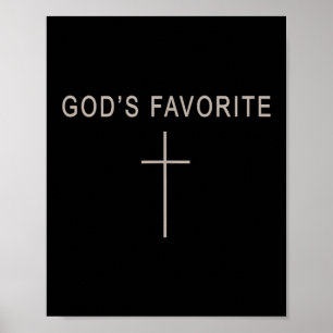 Poster Adolescente Menina Favorita de Deus Cristã Minimal