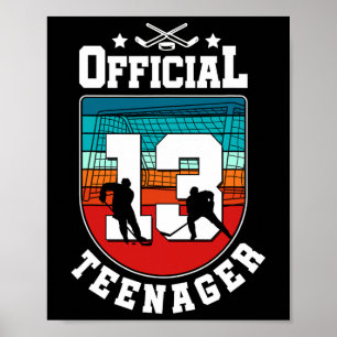 Poster Adolescente Oficial Aniversário de 13 Anos Menino