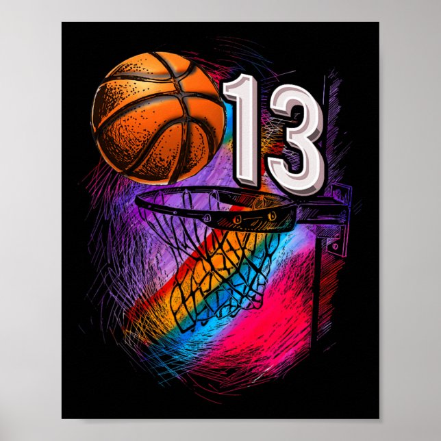 Poster Adolescente Oficial de Basquete de 13 anos de idad (Frente)