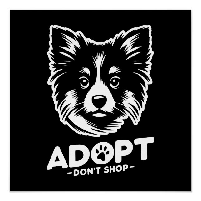 Pôster Adopt don't shop 3 (Frente)