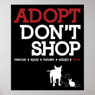 Pôster Adopt não compra