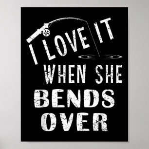 Poster Adora Quando Ela Se Inclina Pescando Dizendo F Div
