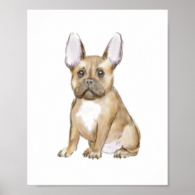 Poster Adorable french bulldog puppy (Frente)