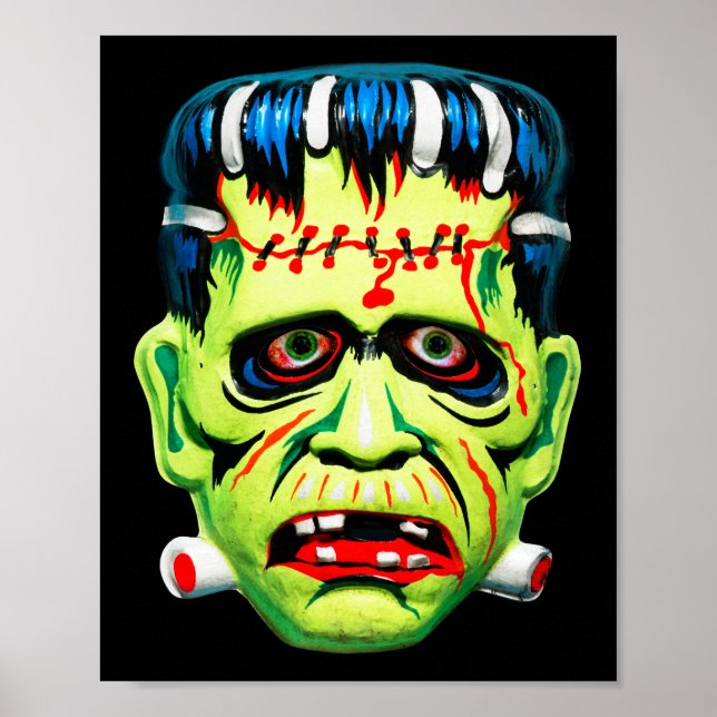 Poster Adorables Green Monster Mask (Frente)