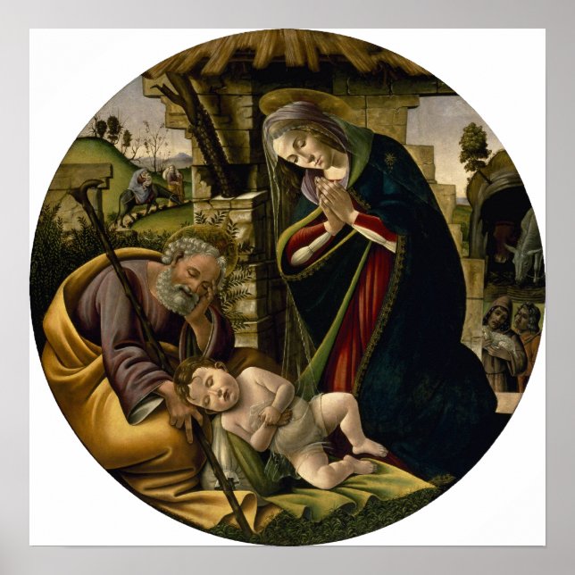 Pôster Adoração da criança Cristo por Botticelli (Frente)