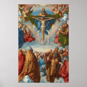 Pôster Adoração da Trinidade, detalhe de Albrecht Durer