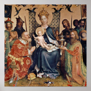 Poster Adoração do altarpiece dos Magi