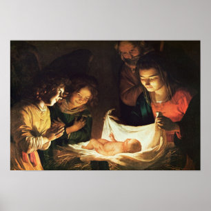 Pôster Adoração do bebê, c.1620