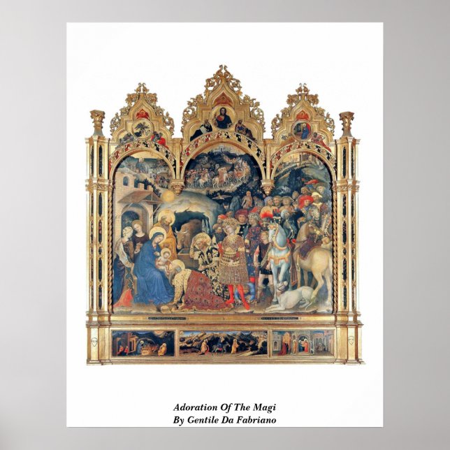 Poster Adoração Do Magi Por Gentile Da Fabriano (Frente)