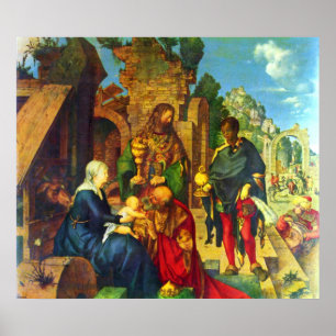 Poster Adoração dos Magi - Albrecht Durer - c1504
