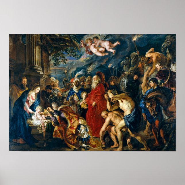 Poster Adoração dos Magi | Peter Paul Rubens | (Frente)